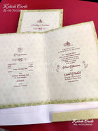 KLB653 Floral Design Box Wedding Card (2 Pages)-Kalash Cards