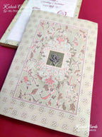 KLB653 Floral Design Box Wedding Card (2 Pages)-Kalash Cards