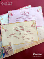 KLB654 Ganesh Theme Semi Box Wedding Card (2 Pages)-Kalash Cards