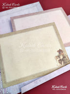 KLB656 Royal Theme Doors Style Semi Box Wedding Card (2 Pages)-Kalash Cards