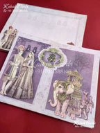 KLB656 Royal Theme Doors Style Semi Box Wedding Card (2 Pages)-Kalash Cards