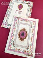 KLB658 Floral Theme Semi Box Wedding Card (2 Pages)-Kalash Cards
