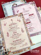 KLB659 Floral Theme Semi Box Wedding Card (2 Pages)-Kalash Cards