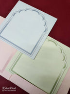 KLB-988 Pink Royal Arch Semi Box Wedding Card (2 Page)-Kalash Cards