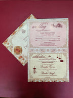 KLB509 Floral Design Paper Wedding Card - Kalash Cards