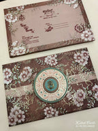 KLB538 Floral Design Padding Hardboard Thick Wedding Card (2 Page & 1 Envelope)