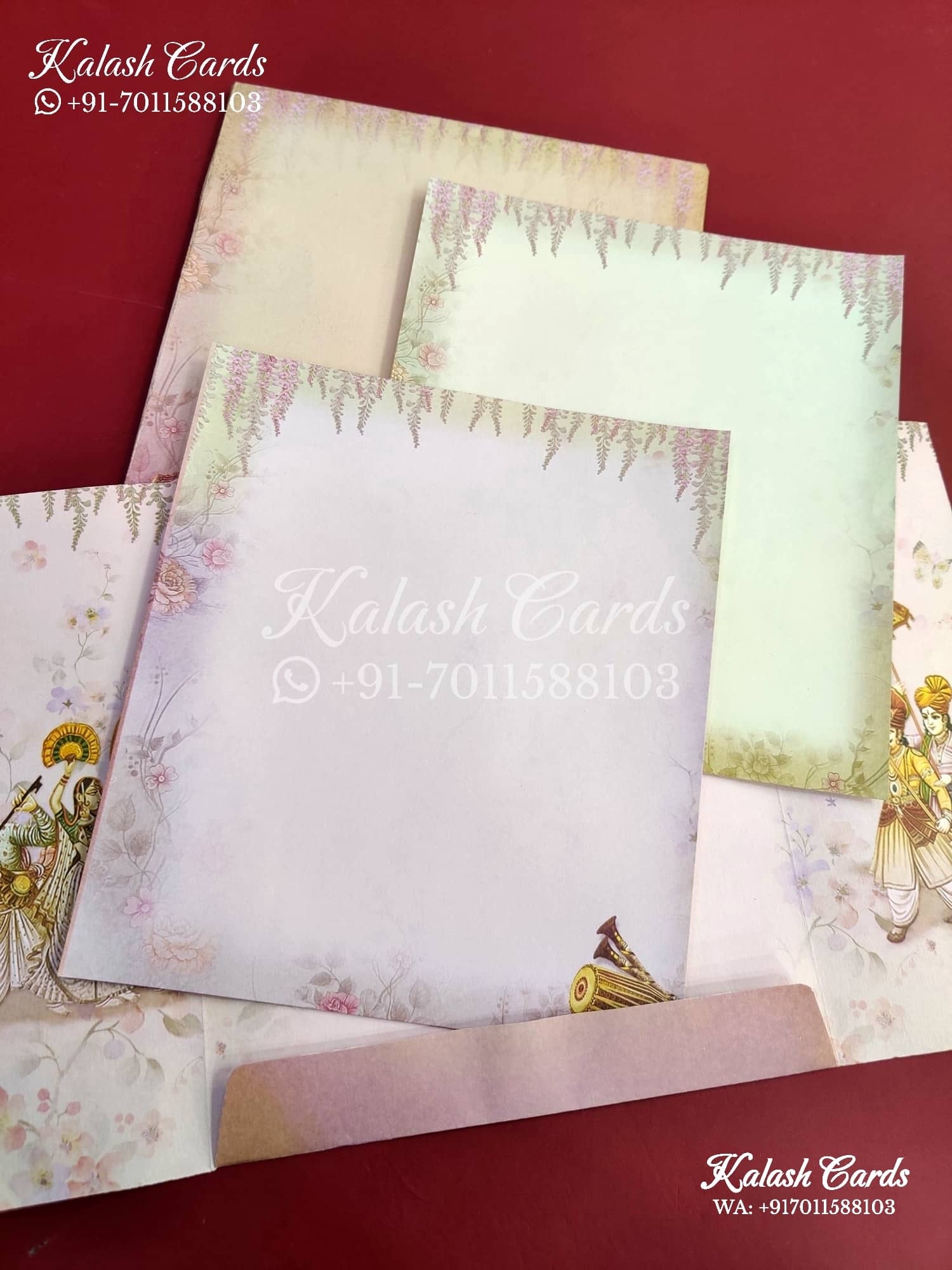 KLB541 Raja Rani Theme Wedding Card (2 Page)-Kalash Cards