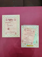 KLB541 Floral Design Semi Box Paper Wedding Card - Kalash Cards