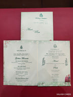 KLB593 Dulha Dulhan Design Semi Box Paper Wedding Card - Kalash Cards