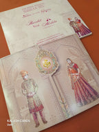 KLB600 Dulha Dulhan Design Wedding Card (2 Page)-Kalash Cards