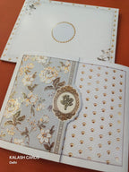 KLB601 Flower Design Wedding Card (2 Page)-Kalash Cards