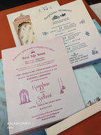 KLB609 Radha Krishna Design Wedding Card (2 Pages)-Kalash Cards