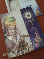 KLB609 Radha Krishna Design Wedding Card (2 Pages)-Kalash Cards