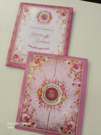 KLB611 Floral Theme Wedding Padding Thick Wedding Card (2 Page)-Kalash Cards