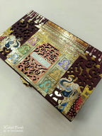 KLB616 MDF Box Type Laser Cut Wedding Card with 2 Thick Pages