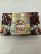 KLB616 MDF Box Type Laser Cut Wedding Card with 2 Thick Pages