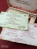 KLB617 MDF Box Type Laser Cut Wedding Card with 2 Thick Pages