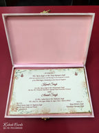 KLB618 MDF Box Type Wedding Card with 2 Thick Pages