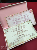 KLB618 MDF Box Type Wedding Card with 2 Thick Pages
