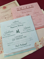 KLB618 Floral Theme Padding Hardboard Thick Wedding Card (2 Page)-Kalash Cards