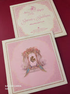 KLB620 Royal Peacock Arch Theme Padding Hardboard Thick Wedding Card (2 Page)-Kalash Cards