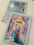 KLB621 Laser Cut Raja Rani Theme Padding Hardboard Thick Wedding Card (2 Page & Couple Name Acrylic Mirror)-Kalash Cards