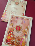 KLB622 Laser Cut Raja Rani Design Padding Hardboard Thick Wedding Card (2 Page)-Kalash Cards