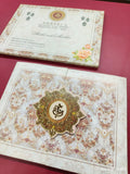 KLB632 Floral Design Semi Box Paper Wedding Card - Kalash Cards