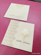 KLB650 Traditional Indian Design Paper Wedding Card - Kalash Cards
