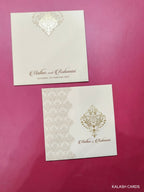 KLB650 Traditional Indian Design Paper Wedding Card - Kalash Cards
