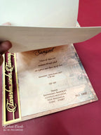 KLB677 Raja Rani Design Creme Color Couple Name Laser Cut MDF Thick Wedding Card (2 Page)