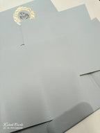 KLB703 Grey Color Leatherette Double Door Style Hardboard Padding Thick Wedding Card (2 Page & Couple Name Acrylic)
