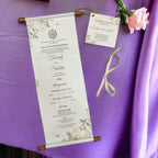 KL2094 Paper Scroll Wedding Card with Tag - Kalash Cards