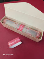 KL2147 Luxury Translucent Scroll Wedding Card with Matching Box Cover and Personalised Band-Kalash Cards