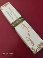 KL2149 Luxury Translucent Scroll Wedding Card with Matching Box Cover and Personalised Band-Kalash Cards