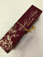 KLS344 Dulha Dulhan Design Maroon Color Translucent Scroll Wedding Card