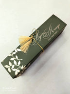 KLS346 Royal Fort Design Green Color Translucent Scroll Wedding Card