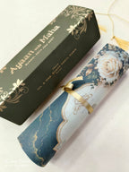 KLS348 Rose Floral Design Green Color Translucent Scroll Wedding Card