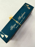 KLS350 Royal Fort Design Blue Green Color Translucent Scroll Wedding Card