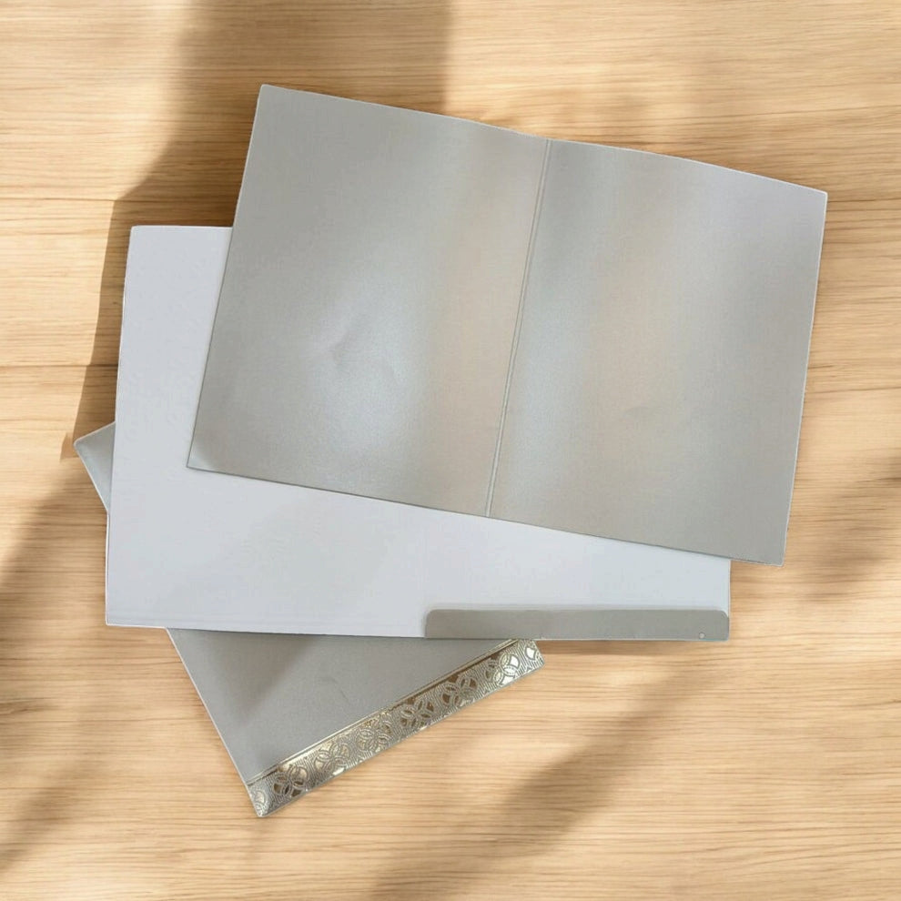 KL0256 Semi Box Perfume Embossed Paper Wedding Card with 2 Inserts & Envelope-Kalash Cards