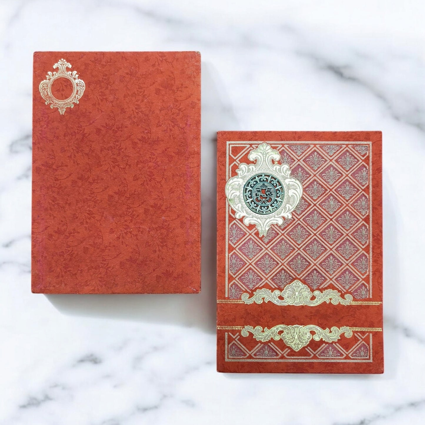 KL0240 Laser Cut Paper Wedding Card with 2 Inserts and Envelope-Kalash Cards