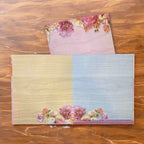 KL0719 Floral Semi Box Paper Wedding Card with 2 Inserts and Envelope-Kalash Cards