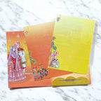 KL0823 Ganesha Barat Hardbound Padding Thick Wedding Card with 2 Inserts and Envelope-Kalash Cards