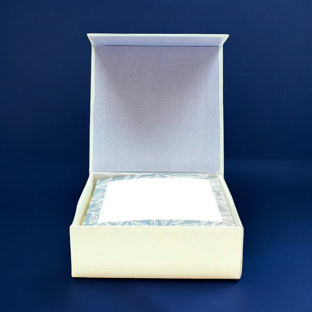 KL2012S1B Designer Cardboard Wedding Invitation Box with 2 Printed Card Inserts (2 Jars)-Kalash Cards