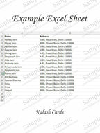 Printed Name Premium Gold Border Stickers from Excel Sheet (50 Qty)-Kalash Cards