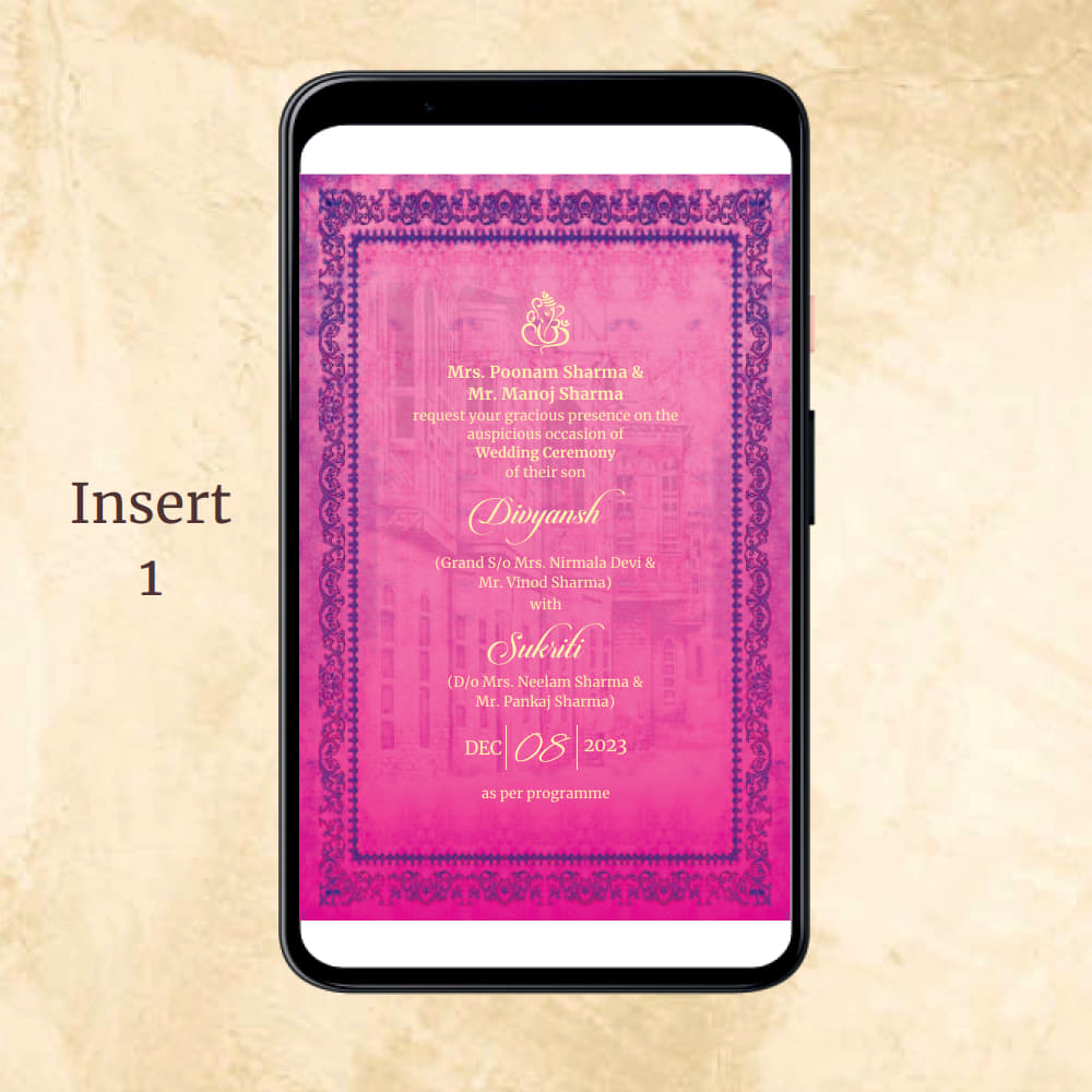 KL2085 Digital Wedding PDF Ecard - Kalash Cards