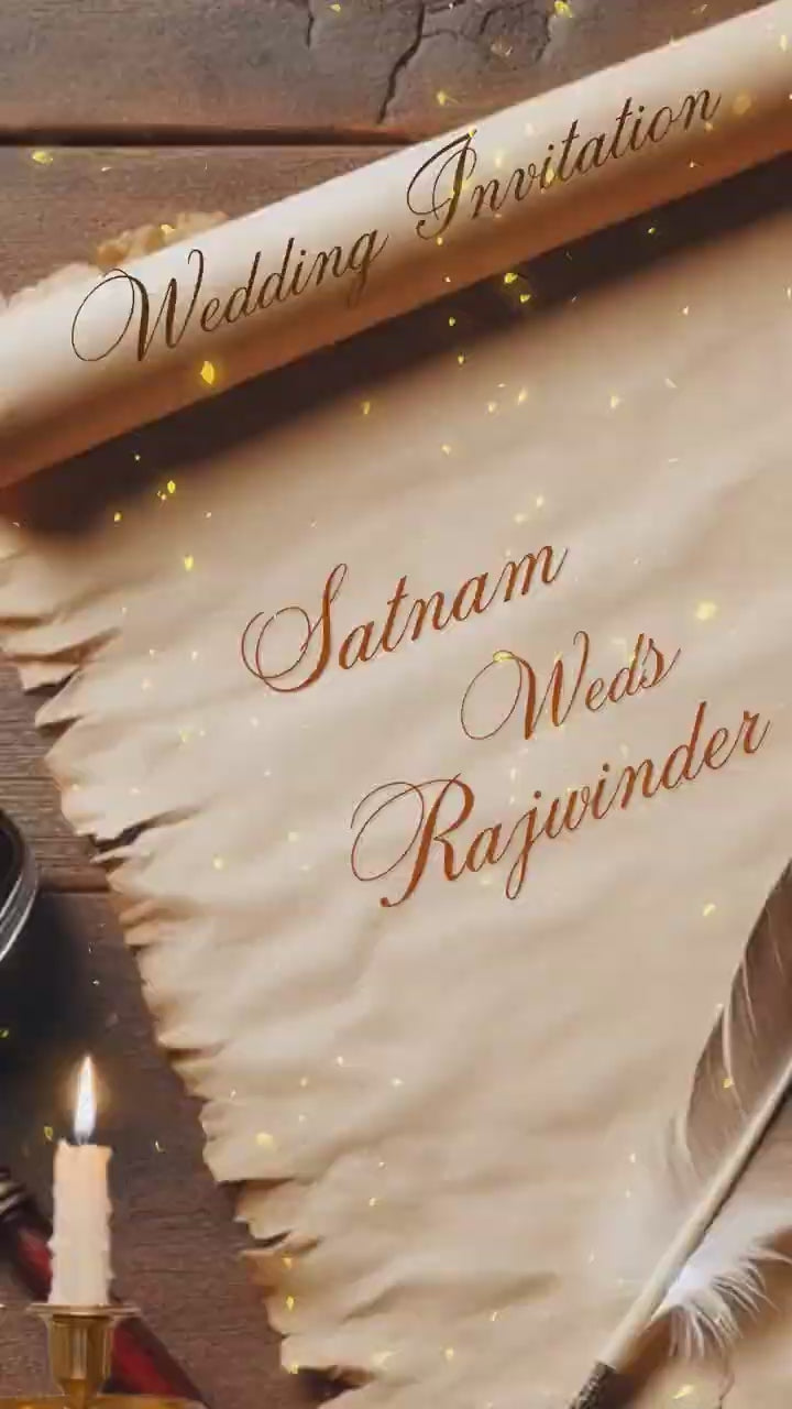 KLV050 Premium Sikh Video Wedding Invitation
