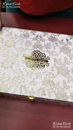 KL9014 Pink Floral Design MDF Luxury Gift Box with 2 Printed Thick Cards (2 Jars 250gm each approx)