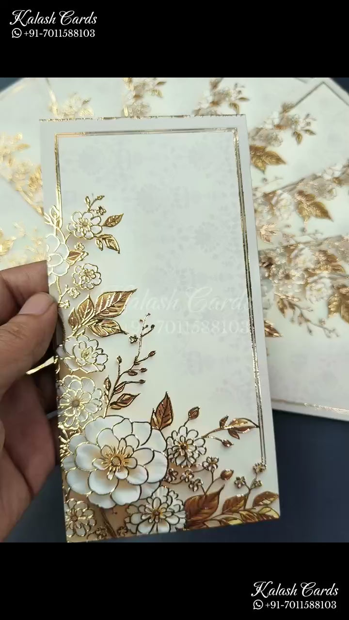KL143E Premium 3D Gold Foil Designer Shagun Money Envelopes