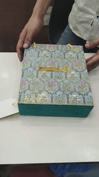 KL9025 Handbag Style MDF Dry Fruit Gift Box with 2 Printed Card Inserts (2 Jars)